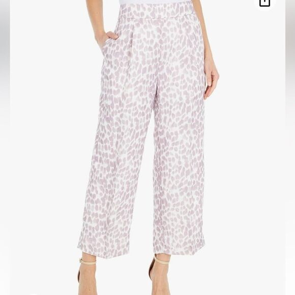 J.Crew Taryn Pants in Lilac Leopard Size 12 - Picture 1 of 11